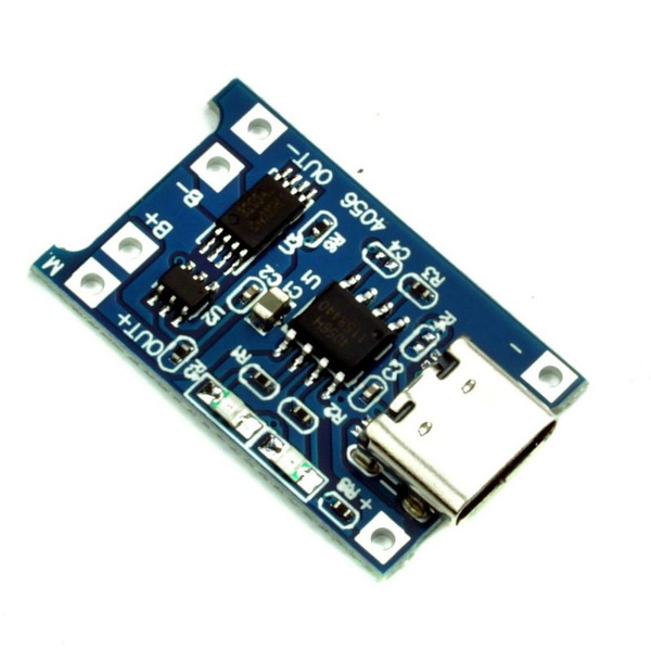 Модуль контроллера заряда Li-ion аккумуляторов TP4056 Type-C ...