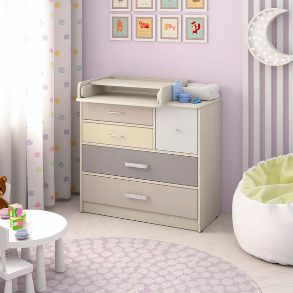Пеленальный комод для новорожденных Атон Сириус Norman 905 с ящиками ...