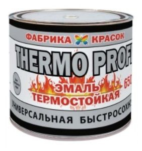 Краска Эмаль термостойкая THERMO PROFI Ж/БАНКА 0,5л КБХ Термостойкая ...