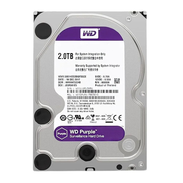 2 ТБ Внутренний жесткий диск SATA3 6GB/s 5400RPM (WD20PURX) - купить по ...