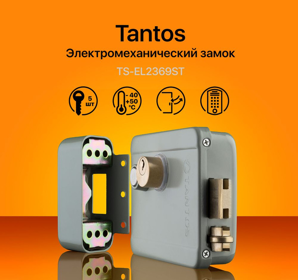 Замок электромеханический накладной крашенный для установки на улице ...