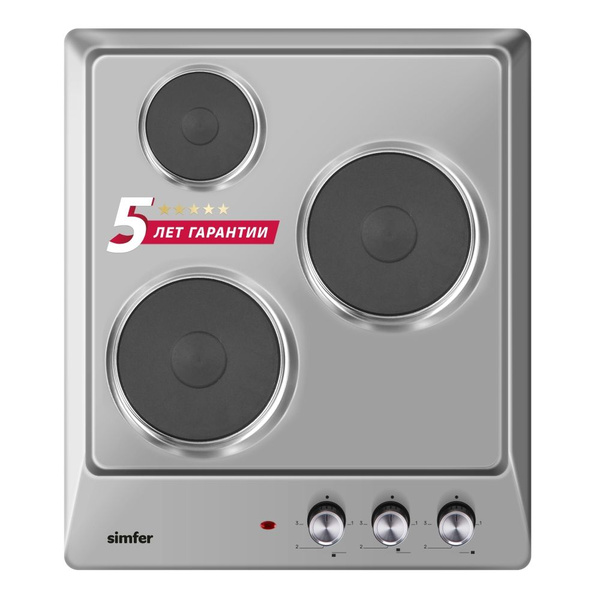 Электрическая варочная панель Simfer 45см / 3 конфорки / 2,5 кВт ...