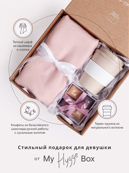 Подарочный набор My Hygge Box "НЕЖНОСТЬ", женский для подруги / девушки ...