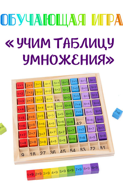 Игровой набор "Таблица умножения" для школьника. Математическая ...