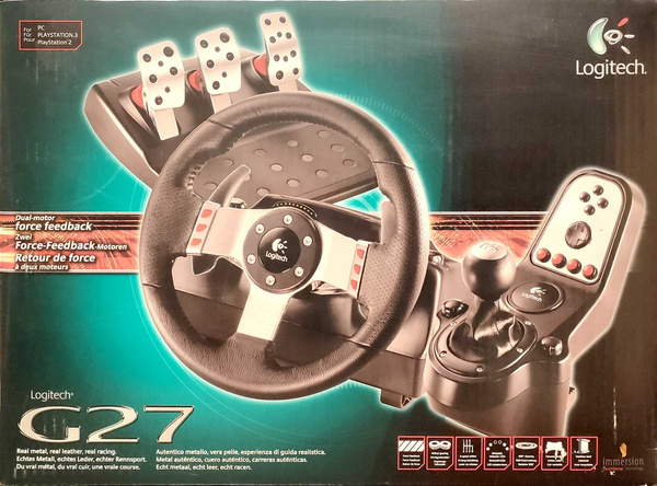 Игровой руль Logitech G27 с педалями и коробкой передач, Угол вращения ...