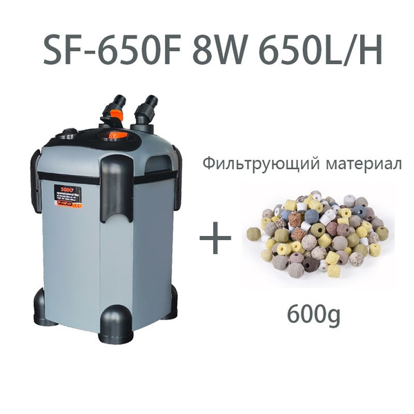 Большой внешний фильтр для аквариума SOBO SF-650F, 8 Вт, 650 л/ч ...