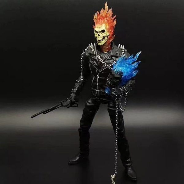 Аниме Фигурка Призрачный Гонщик Ghost Rider Marvel 23CM купить на OZON ...