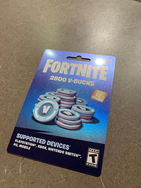 Подарочный сертификат Стикер Fortnite 2800 V-Bucks В-баксы фортнайт ...