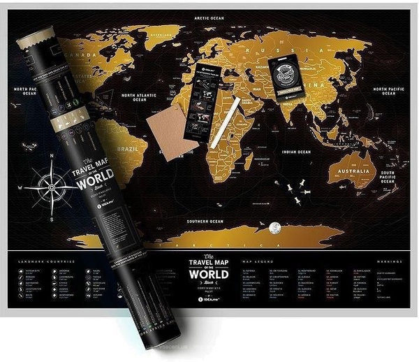 Travel map black world фото 12