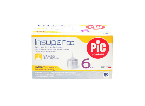 Иглы одноразовые INSUPEN к шприц-ручке 31G (0.25mm x 6mm)100 штук ...