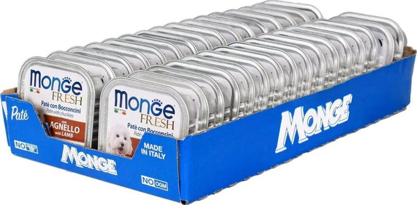 Консервы Monge Dog Fresh Монж Фреш для взрослых собак паштет из ягненка ...