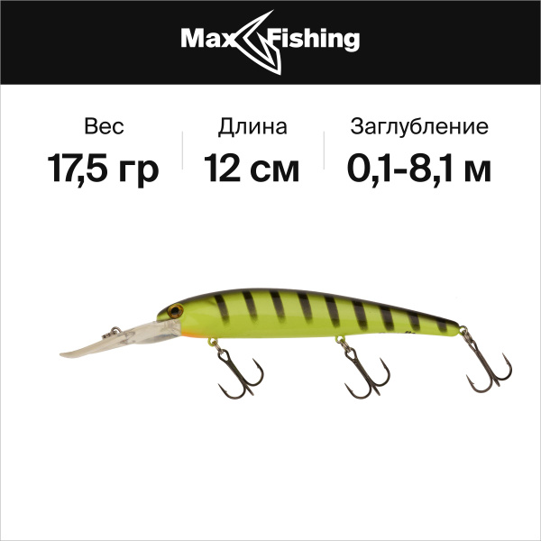 Воблер для троллинга Bandit Walleye Deep #06 Chart Black Stripe 17,5 ...
