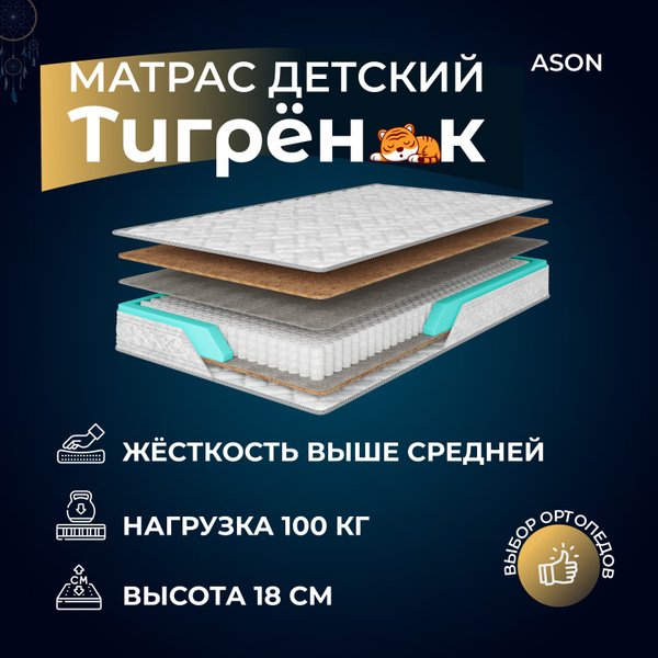 Матрас Ason Тигренок S500, С зональным пружинным блоком, 170 - купить ...