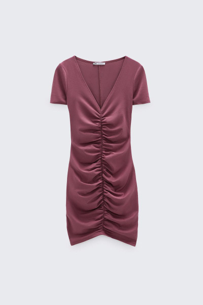 Платье Zara, цвет: лиловый. 05644438_611. Размер S (42/44), Женский, На ...