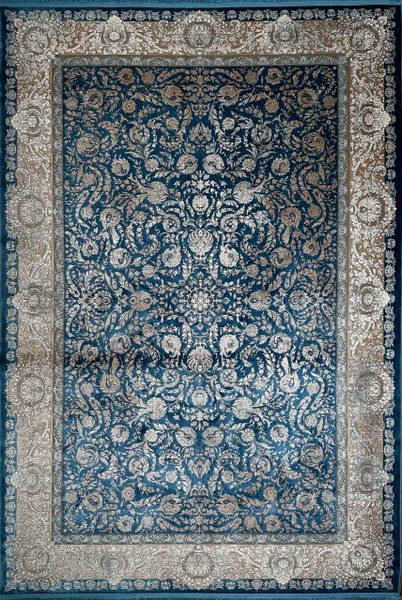 SAFAVIEH Monaco Collection Area Rug - 9' x 12', Navy & Light Blue, Boho Chic Med