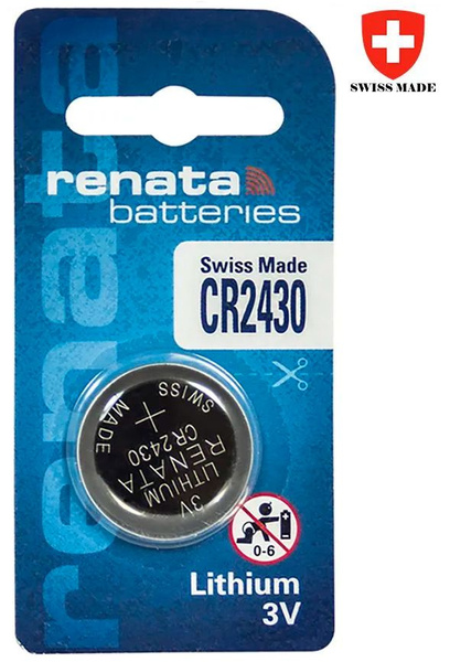 Батарейка Renata CR2430 литиевая (Lithium 3V) для авто сигнализации ...