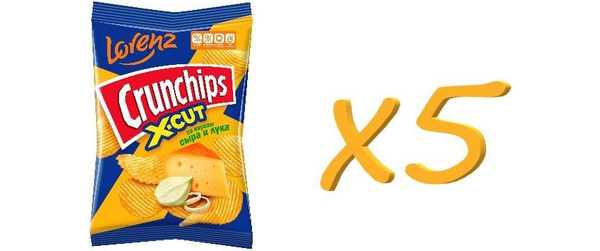 Чипсы Crunchips X-cut Сыр и Лук 70г - купить с доставкой по выгодным ...