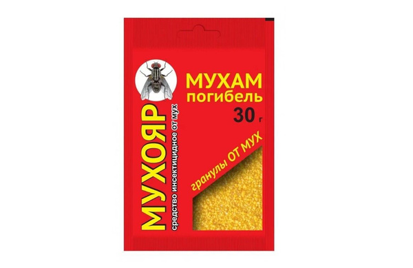Мухояр гранулы от мух 30 г от мух - купить с доставкой по выгодным ...