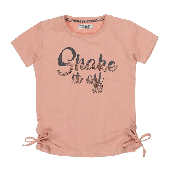 Футболка DJ Dutchjeans, размер 110, цвет розовый, Хлопок 95%, Эластан 5 ...