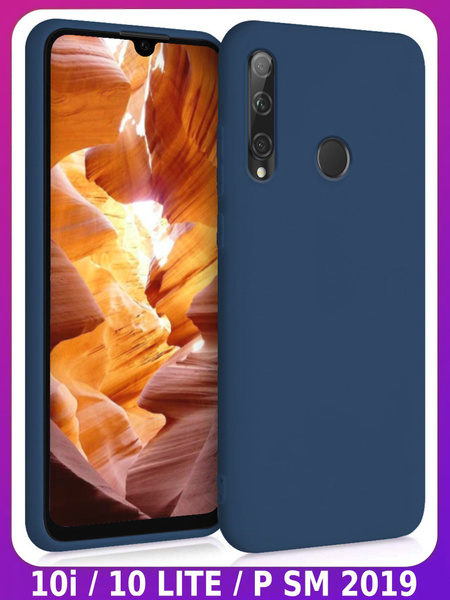 Темно-синий Soft Touch чехол класса Прeмиyм - ХОНОР 10i / 10 LITE / P ...