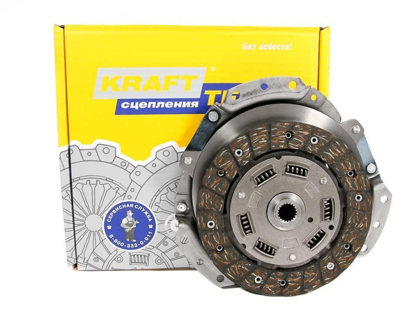 Корзина сцепления + диск + выжимной ВАЗ-1111 Ока - Krafttech арт ...