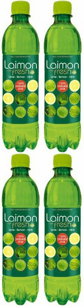 Газированный напиток Laimon Fresh Max 0,5 л, комплект: 4 упаковки по ...