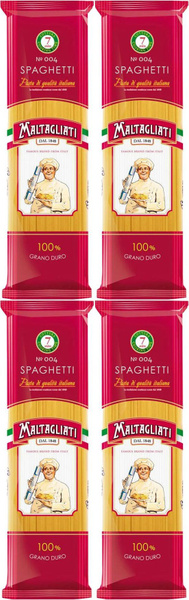 Макаронные изделия Maltagliati Спагетти No 004, комплект: 4 упаковки по ...