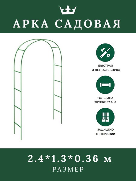 Арка садовая металлическая для роз, винограда, вьющихся растений ...