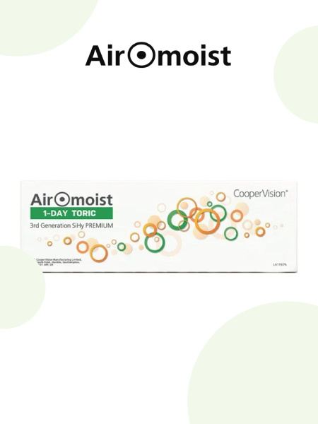 Airomoist Астигматические линзы, +4.00, 8.6, -1.25, 70, 1 день - купить ...