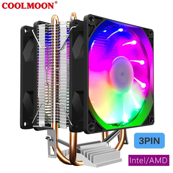 Кулер COOLMOON для процессора с 2 тепловыми трубками, 2 вентилятора ...