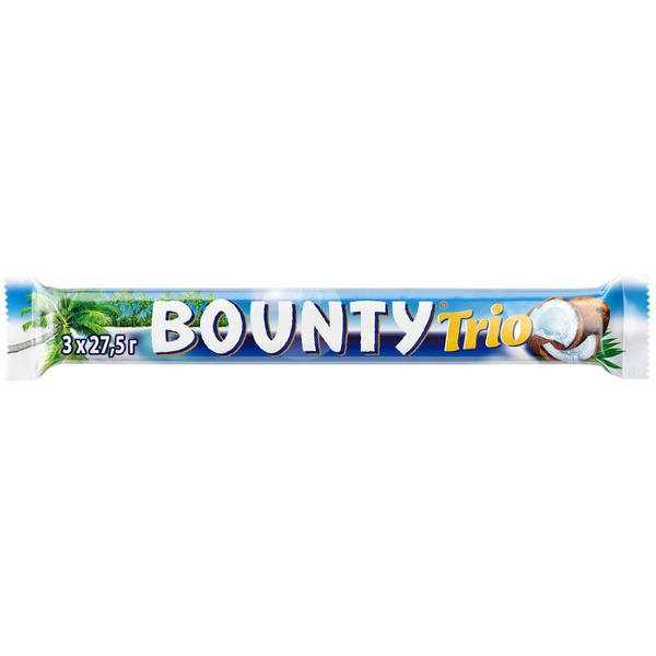 Bounty Шоколадный батончик трио, 82,5 г - купить с доставкой по ...