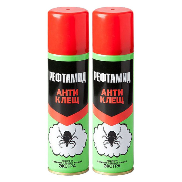 Характеристики Репеллент Рефтамид (2 баллона) Экстра АНТИКЛЕЩ 145 мл ...
