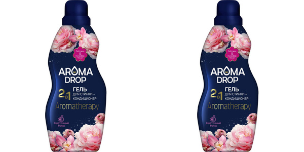 AROMA DROP гель для стирки 2 в 1 Aromatherapy Цветочный микс, 1000 г ...