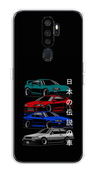 Силиконовый чехол "JDM Legend cars" на Oppo A5/A9 2020 / Оппо А5 2020 ...