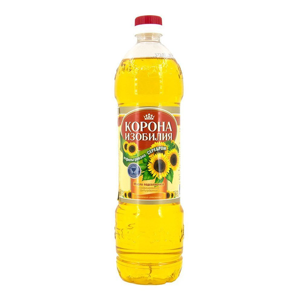 Масло подсолнечное КОРОНА ИЗОБИЛИЯ рафинированное дезодорированное , 1 ...