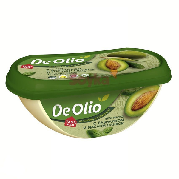 Крем растительный с оливковым маслом и базиликом Deolio, 220г без ...