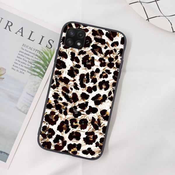 Мягкий чехол с леопардовым принтом для Samsung Galaxy A22 5G / Самсунг ...