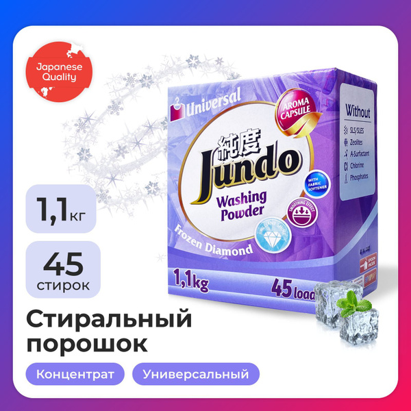 Вопросы и ответы о Стиральный порошок Jundo Frozen Diamond Aroma ...