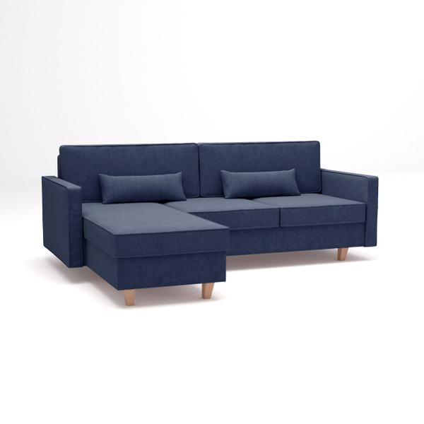 Угловой диван на ножках Ололара, правый угол, еврокнижка тик-так, с ...