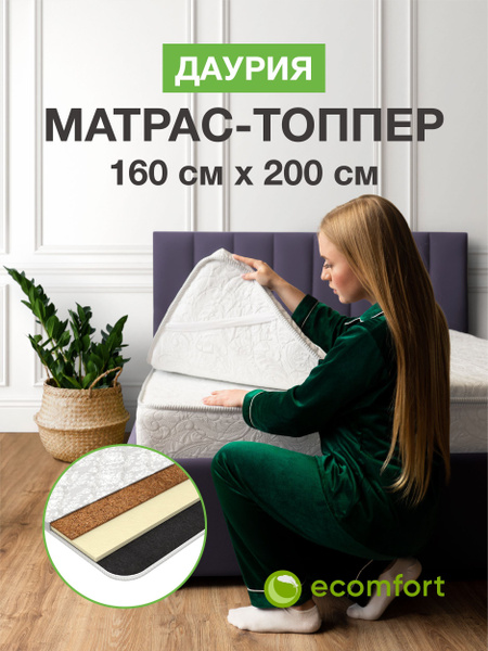 Топпер-наматрасник ecomfort Топпер.Экомфорт, Беспружинный, 160 - купить ...