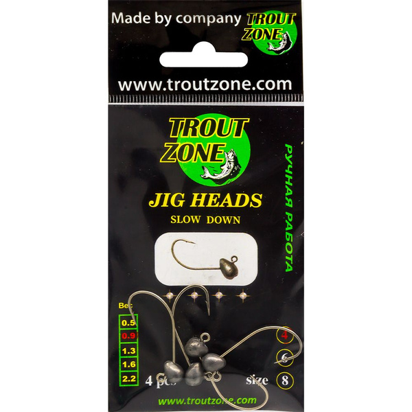 Джигголовка Trout Zone SLOW DOWN 3.0 гр, крючок В16 4 (4 шт