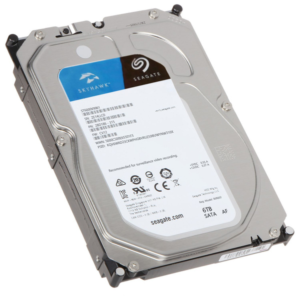 6 ТБ Внутренний жесткий диск Seagate SkyHawk HDD 3,5" (ST6000VX001 ...