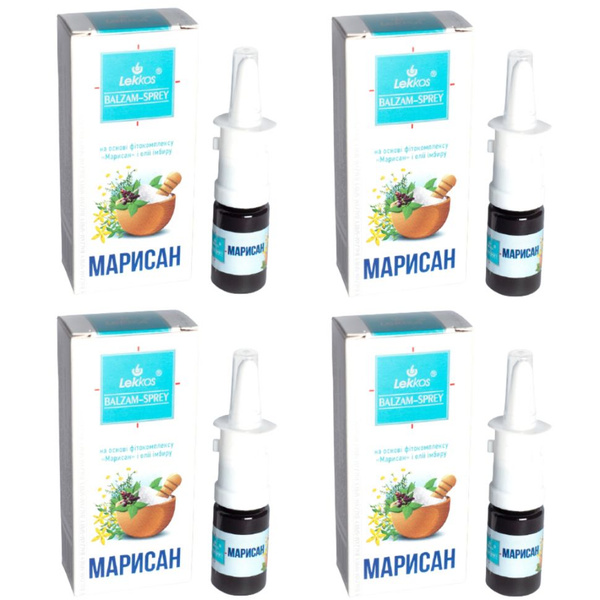 Леккос Бальзам-спрей "Марисан" при насморке и гайморите 4 шт - купить с ...