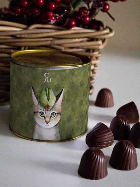 Шоколадные конфеты "Кот - солдат" Ян - купить с доставкой по выгодным ...