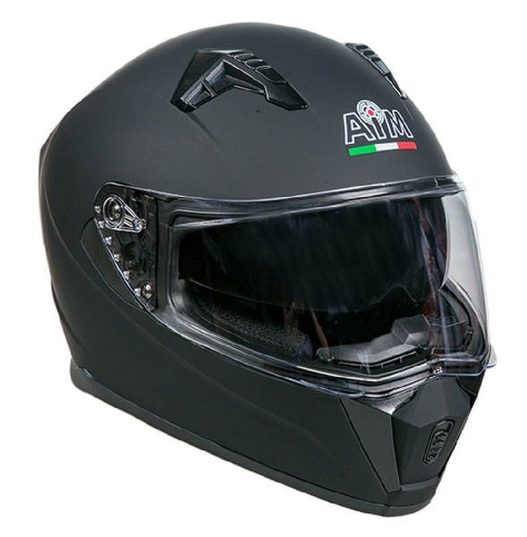 Интеграл мото шлем черный матовый AIM JK320 SOLID S(55-56) c ...