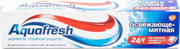 Зубная паста Aquafresh / Аквафреш освежающе-мятная с фтором для защиты ...