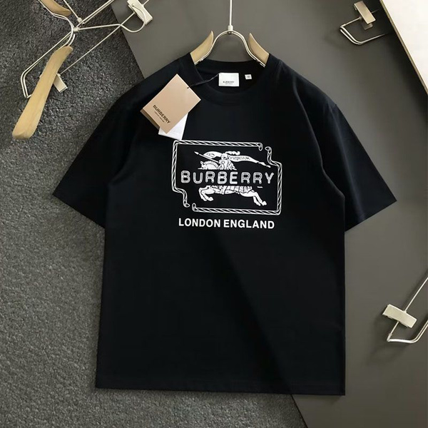 Футболка Burberry, размер 42, цвет черно-серый - купить по выгодной ...