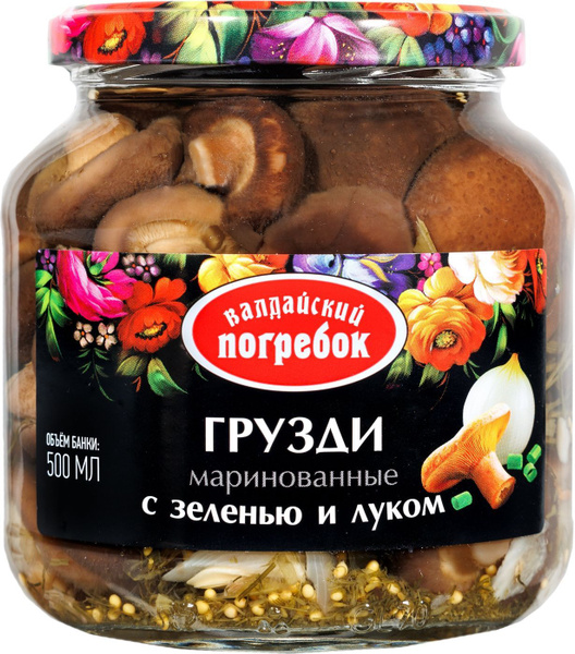 ГРУЗДИ маринованные с зеленью и луком, 500 г - купить с доставкой по ...