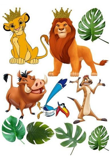 Вафельная картинка Симба. Король лев, на торт, формат А4, декор ...