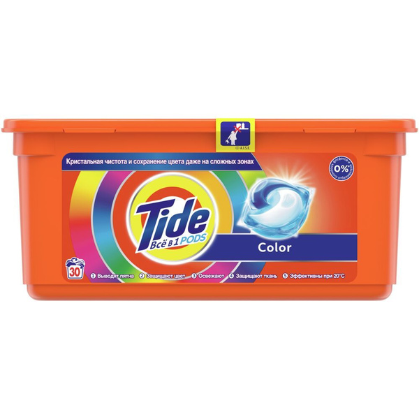 Tide капсулы Все в 1 PODs Color, 30 шт. - купить с доставкой по ...
